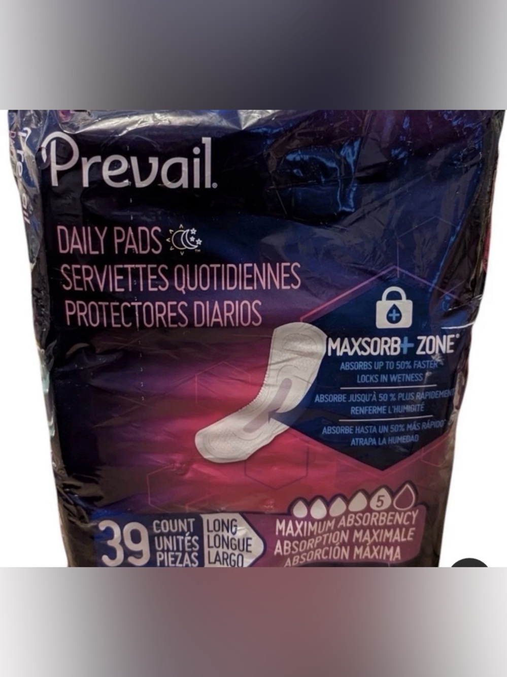 Prevail Maximum Absorbency Daily Pads -Bladder 12hr Protection